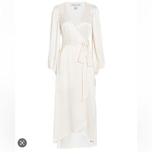 NWT Shona Joy Elton Wrap Midi Dress in Ivory